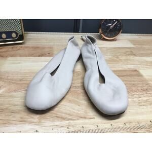 Greats Brooklyn Bllats Flats Women's 9 B White Leather Slip-On Closed Toe Casual